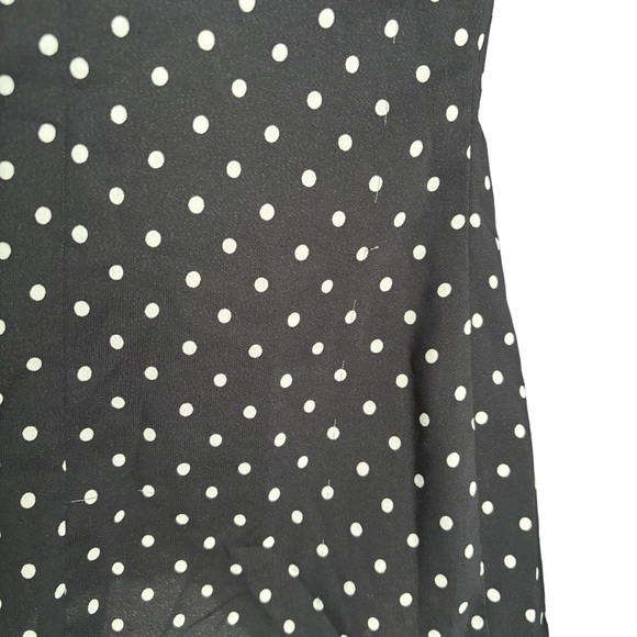 New York & Company City Stretch Polka Dot Button Up Blouse Office Workwear Sz 14 - Picture 8 of 16